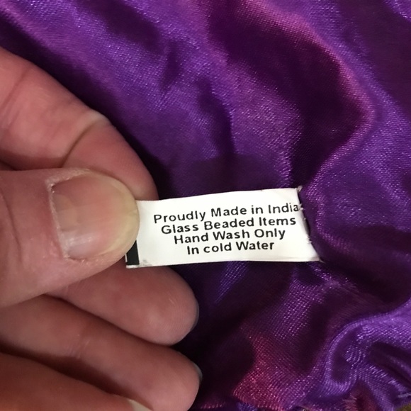 Beaded halter top purple, burlesque, belly dance, costume, decorated - Picture 5 of 5